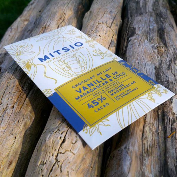 Chocolat Mitsio au lait – Vanille de Madagascar et coco